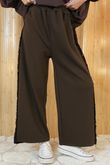 Soft Tech Sequin Wide Leg Pant Chocolate /8=